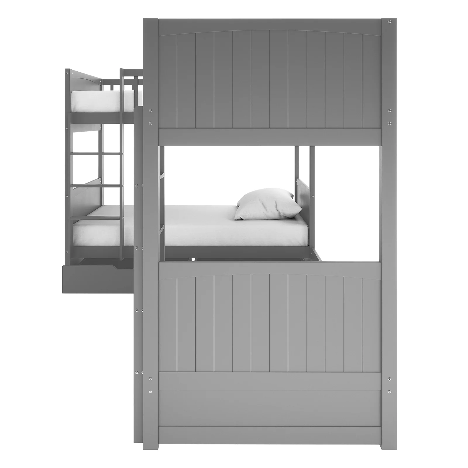 Lucy & Thermis Triple Loft Bunk Bed & Mattress Set in Grey - Image 7