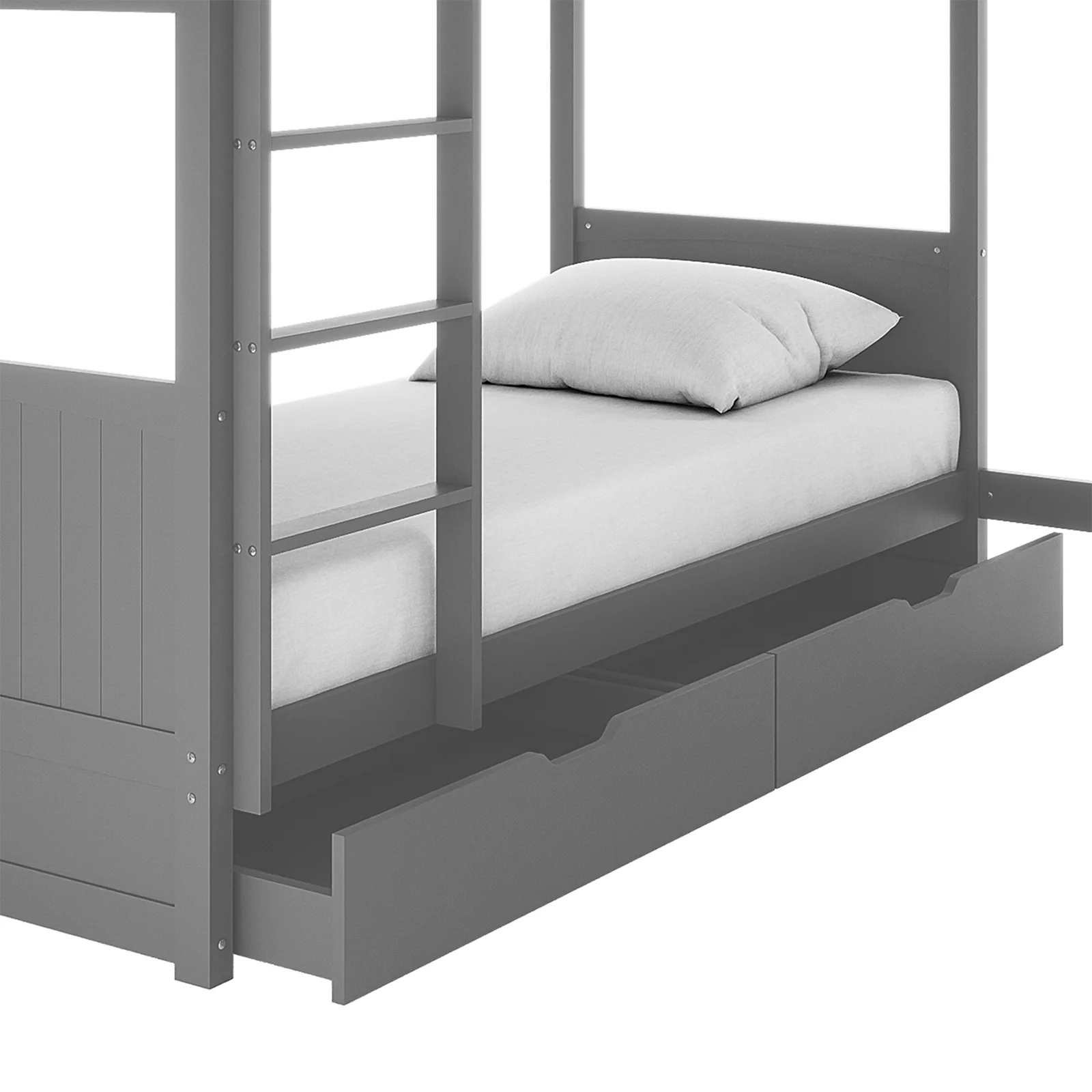 Lucy & Thermis Triple Loft Bunk Bed & Mattress Set in Grey - Image 8