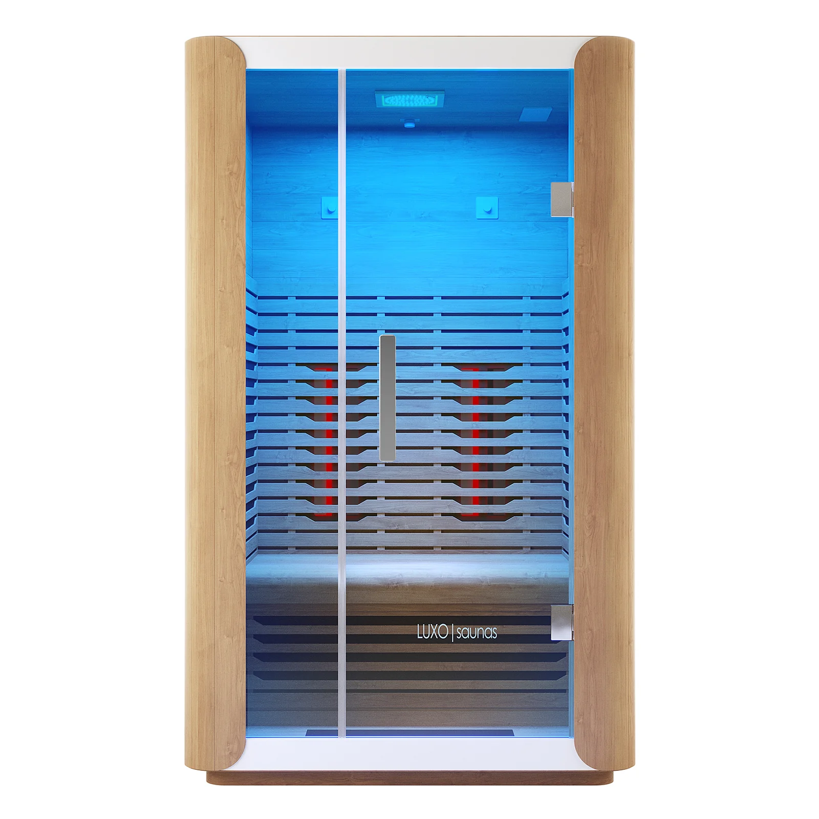 Lue 2 Person Full Spectrum Curved Infrared Indoor Home Sauna