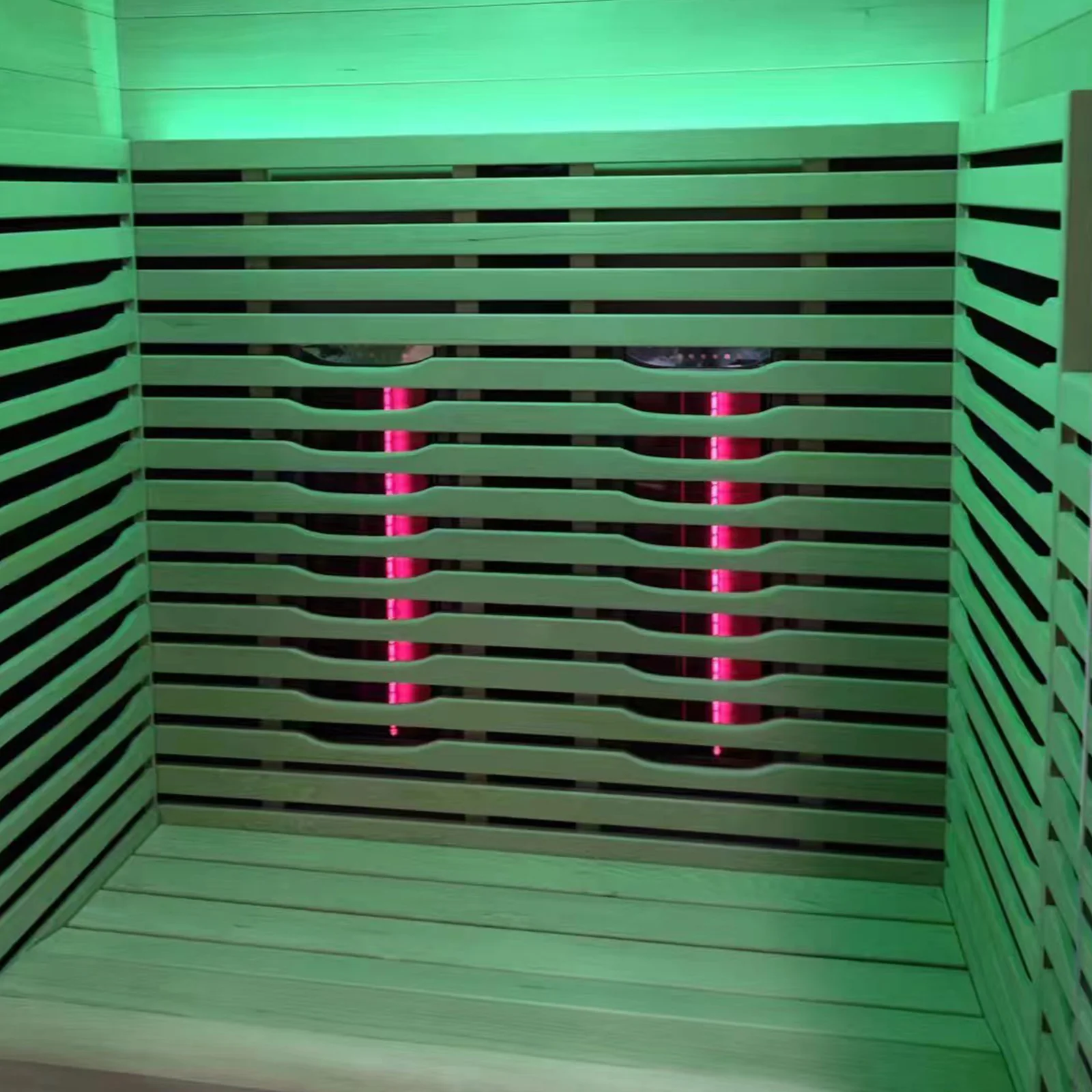 Lue 2 Person Full Spectrum Curved Infrared Indoor Home Sauna - Image 10