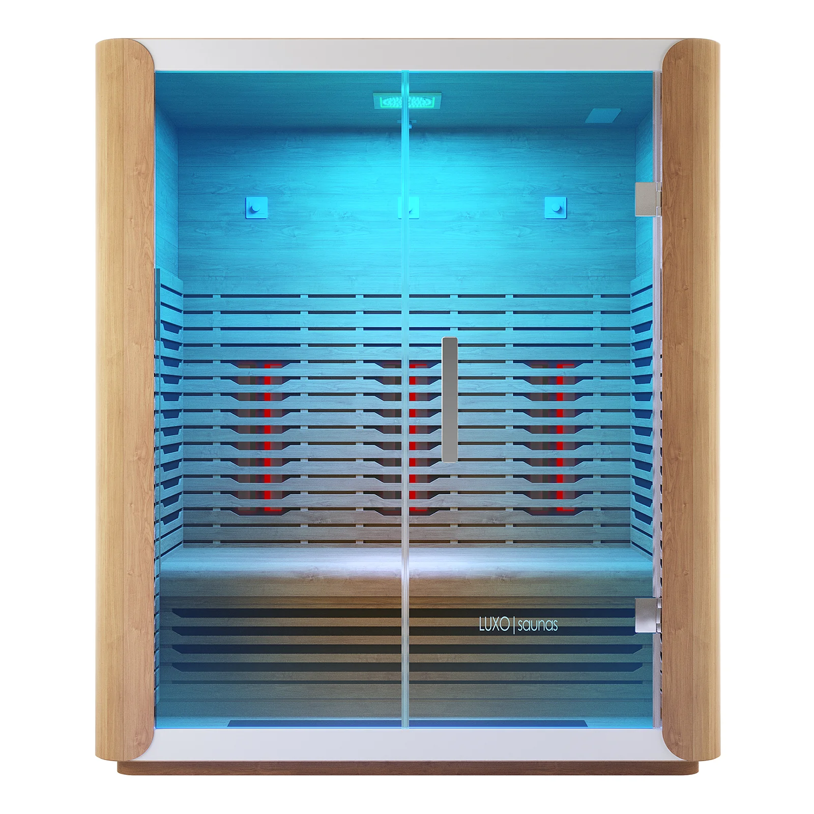 Lue 3 Person Full Spectrum Curved Infrared Indoor Home Sauna