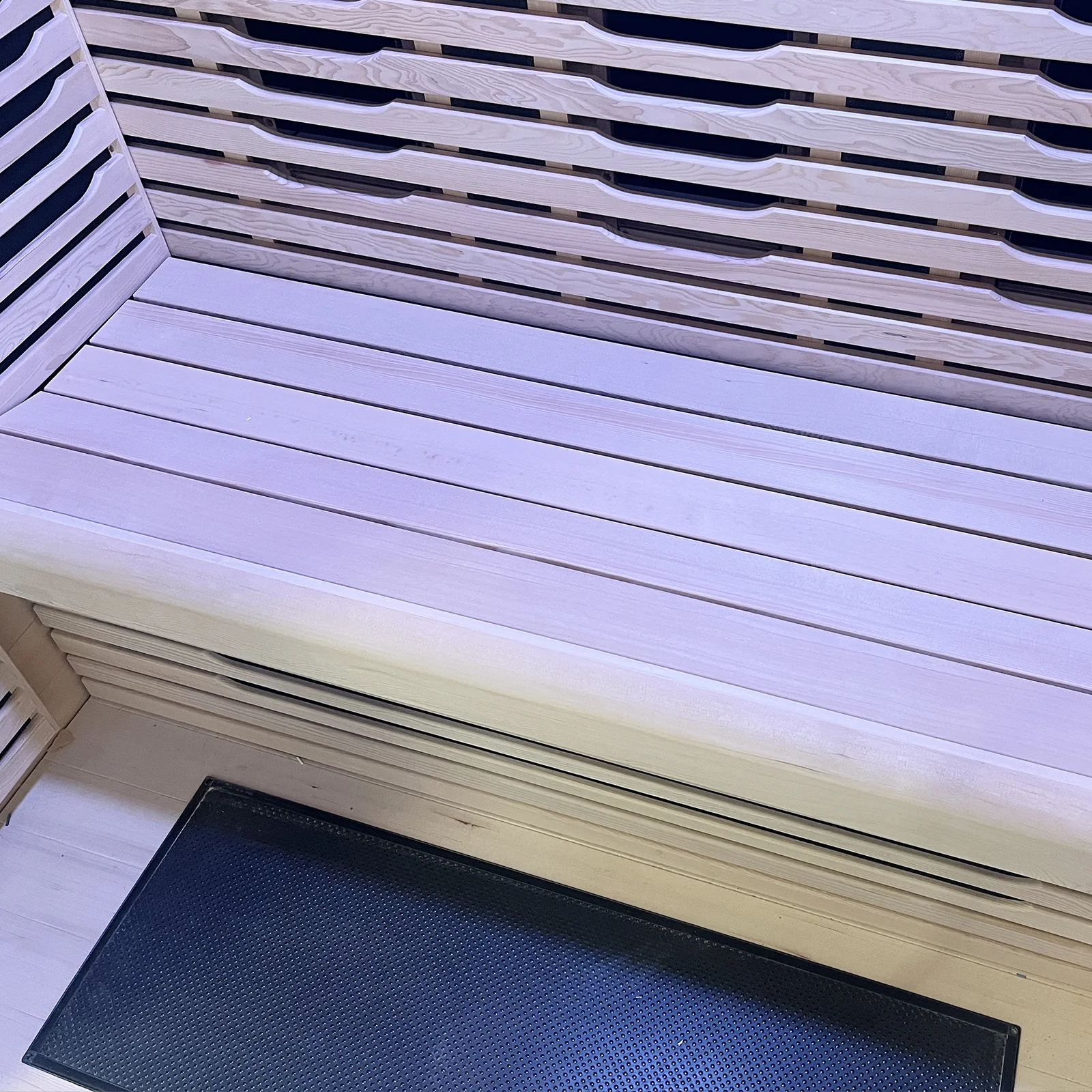 Lue 3 Person Full Spectrum Curved Infrared Indoor Home Sauna - Image 11