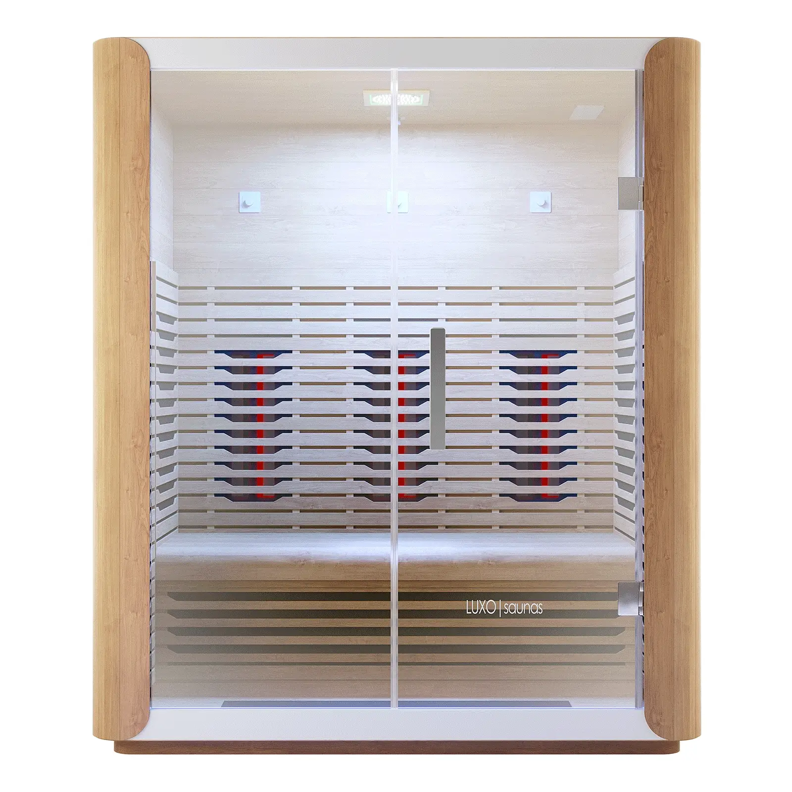 Lue 3 Person Full Spectrum Curved Infrared Indoor Home Sauna - Image 5