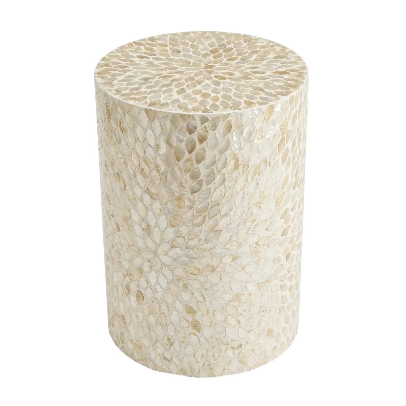 Lulu Mother of Pearl Inlay Side Table in Sand - Image 5