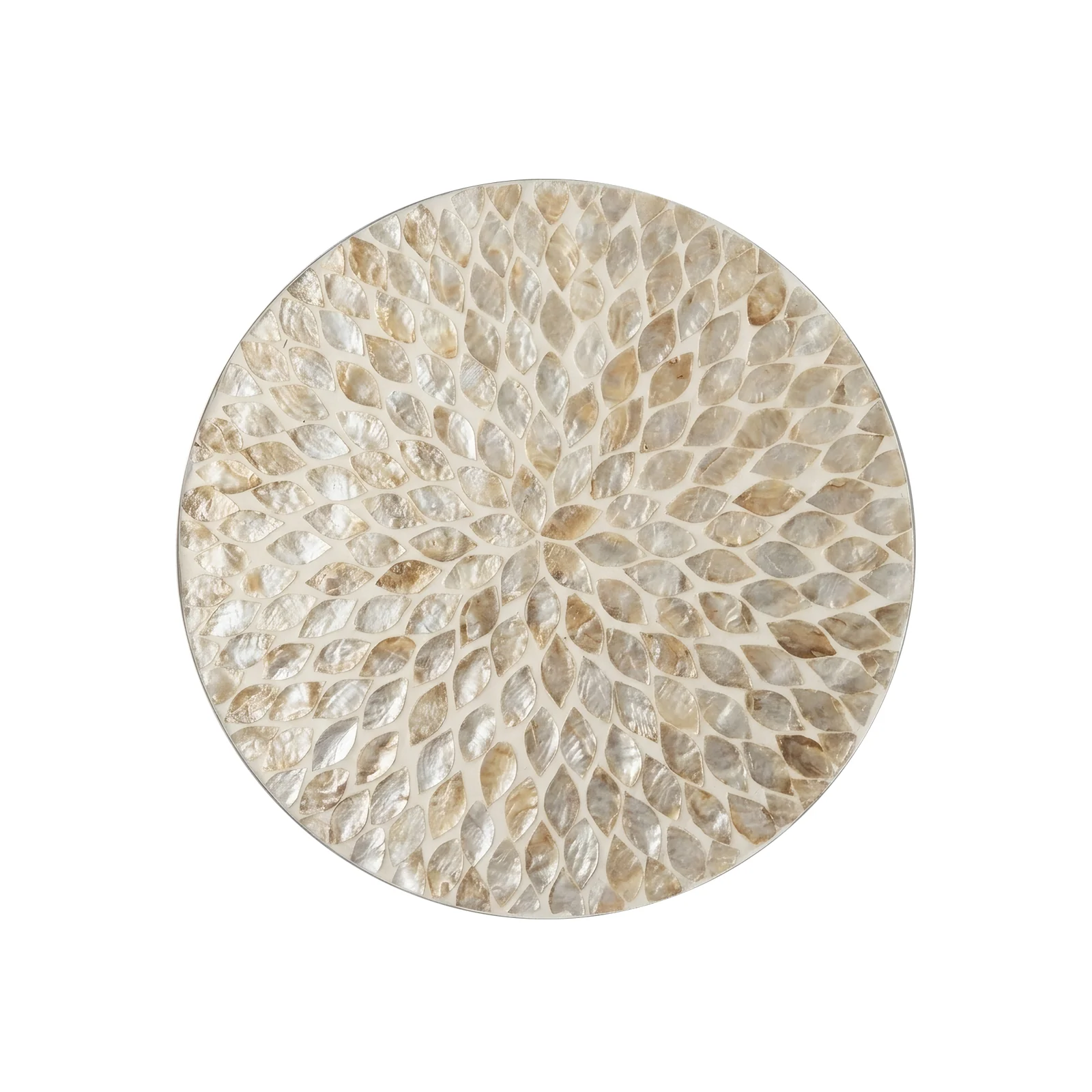 Lulu Mother of Pearl Inlay Side Table in Sand - Image 6