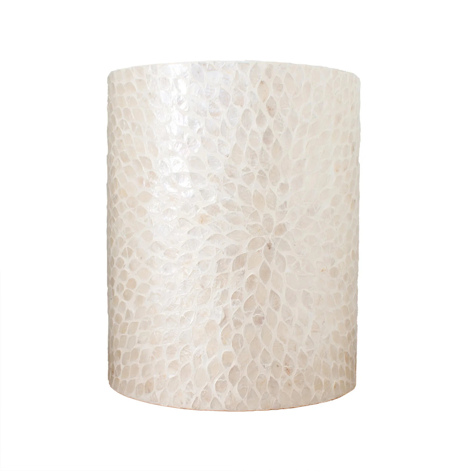 Lulu Mother of Pearl Inlay Side Table in White - Image 4