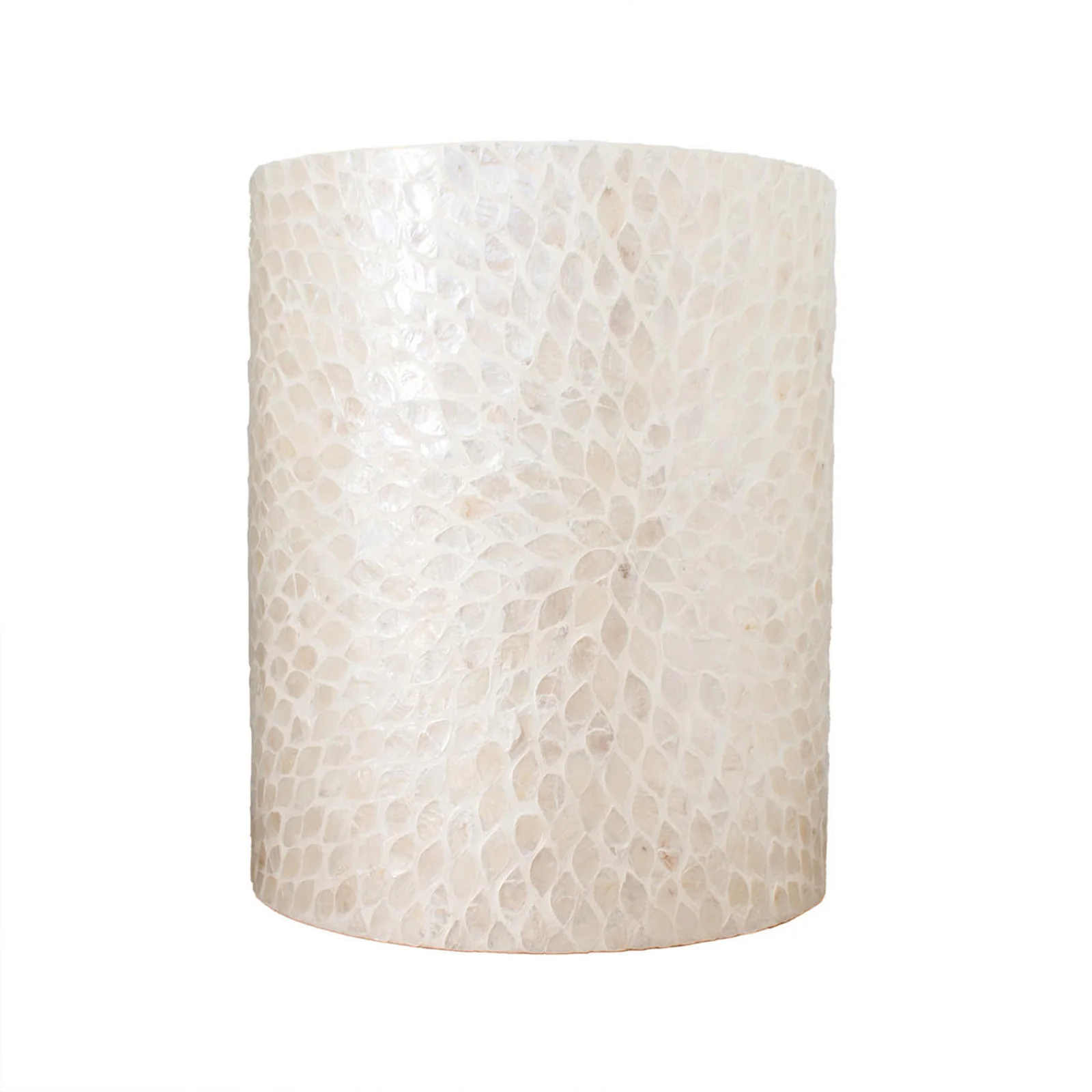 Lulu Mother of Pearl Inlay Side Table in White - Image 5