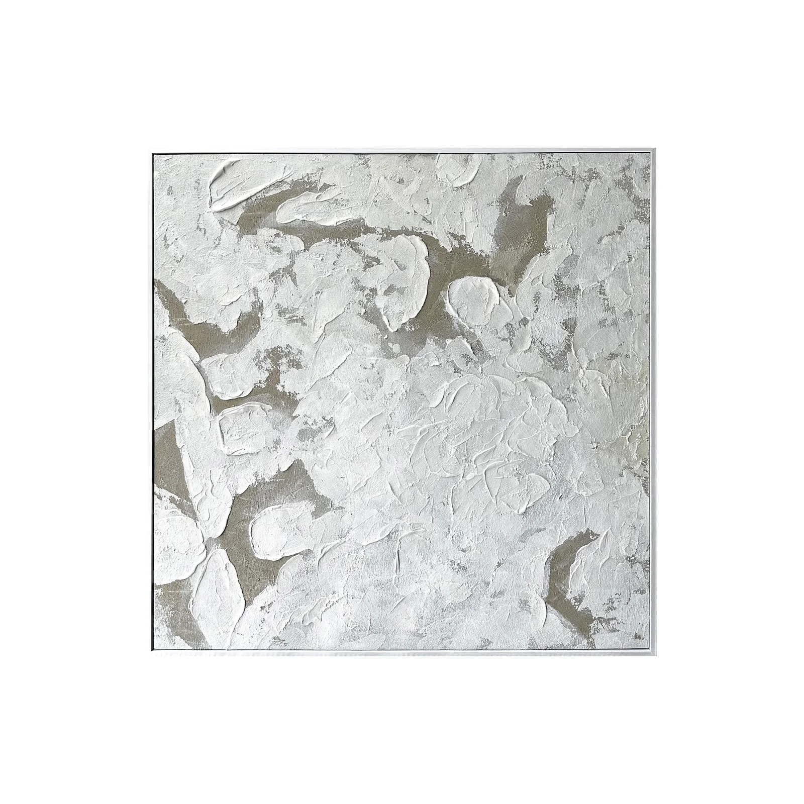 Luma Framed Canvas 3D Wall Art 105 x 105cm in White - Image 7