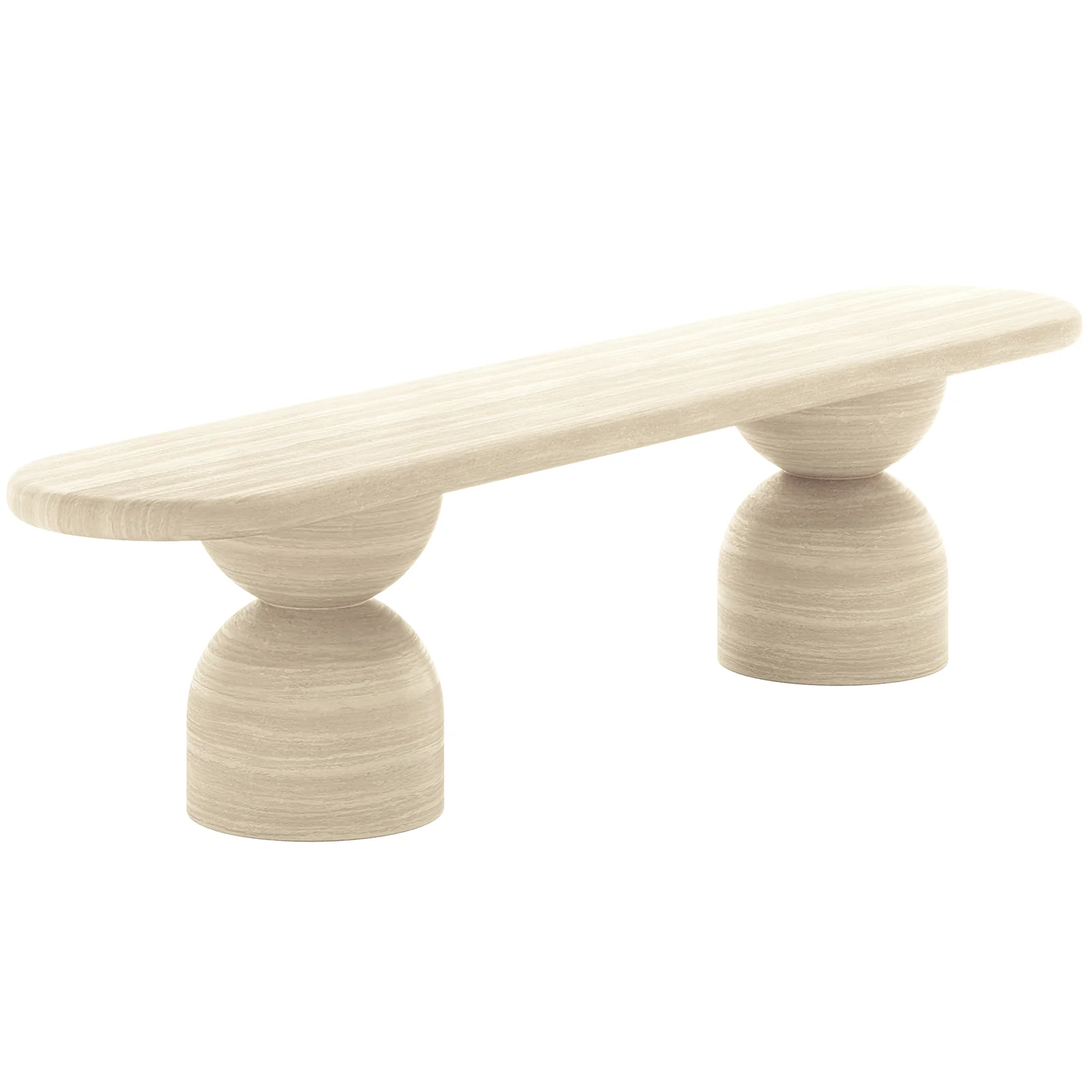 Lumen 220cm Outdoor Concrete Dining Table Set in Beige - Image 14