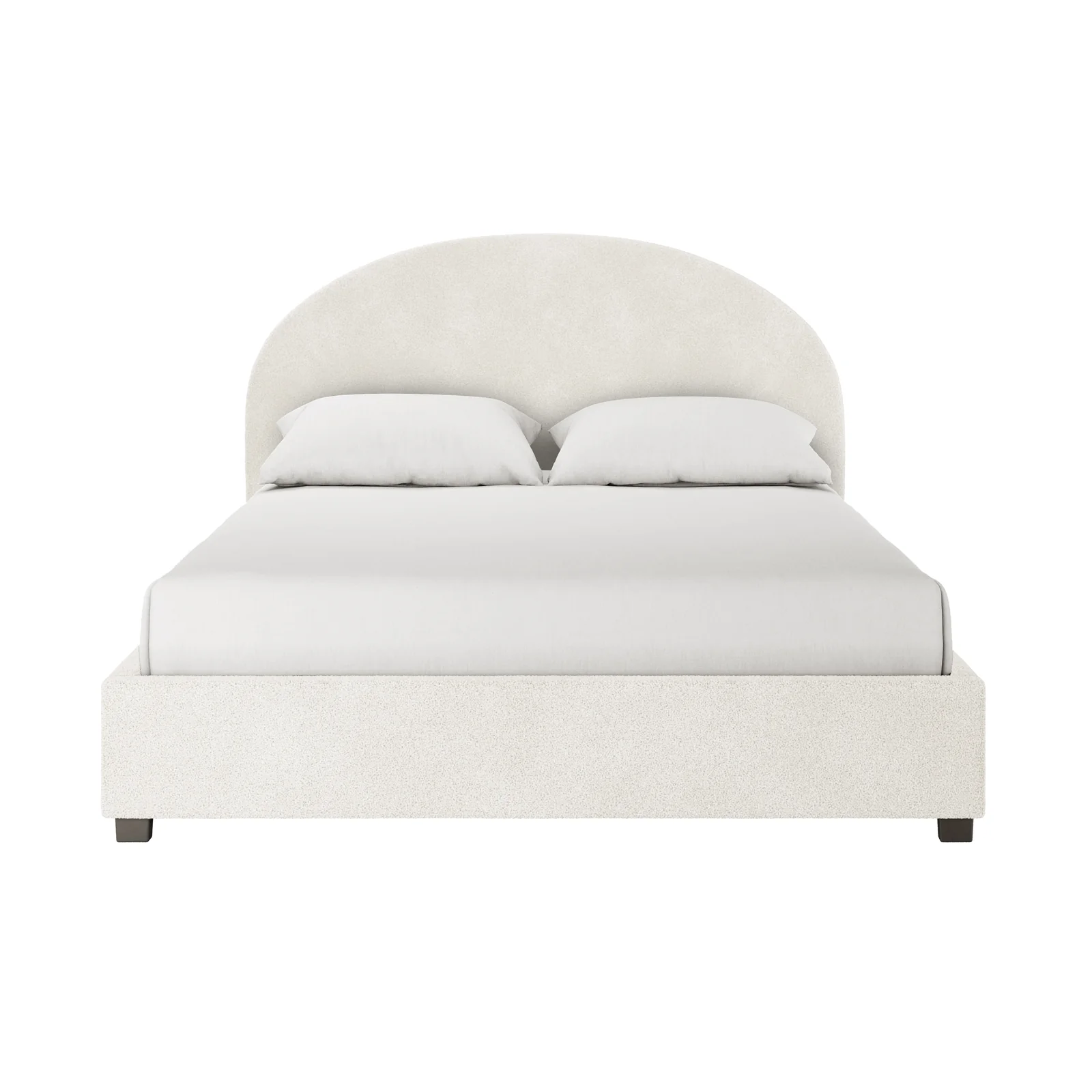 Lunia Queen Boucle Gas Lift Storage Bed Frame in Cream White - Image 5