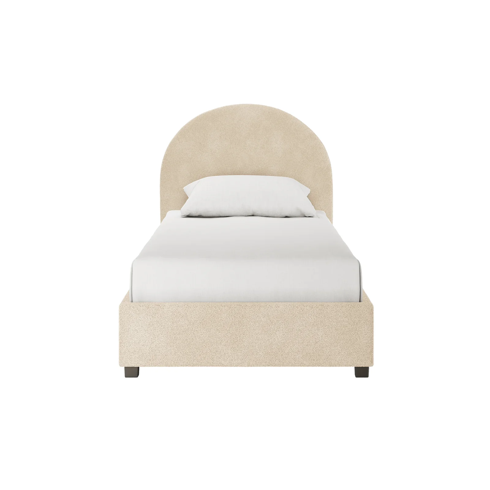 Lunia Single Boucle Gas Lift Bed Frame in Cream Beige - Image 5