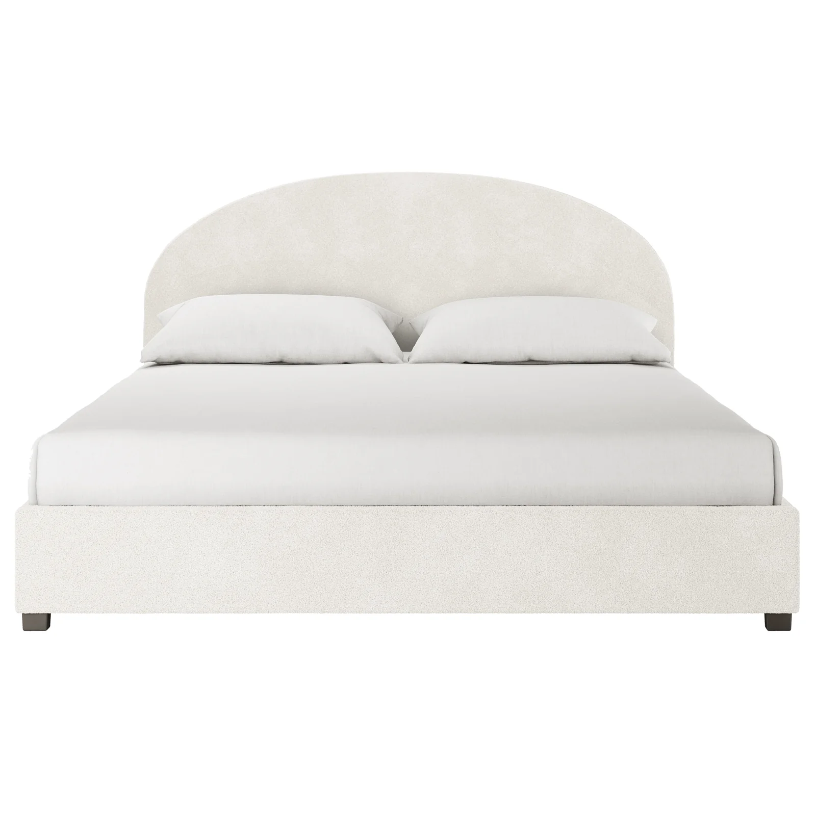 Lunia Super King Boucle Gas Lift Bed Frame in Cream White - Image 5