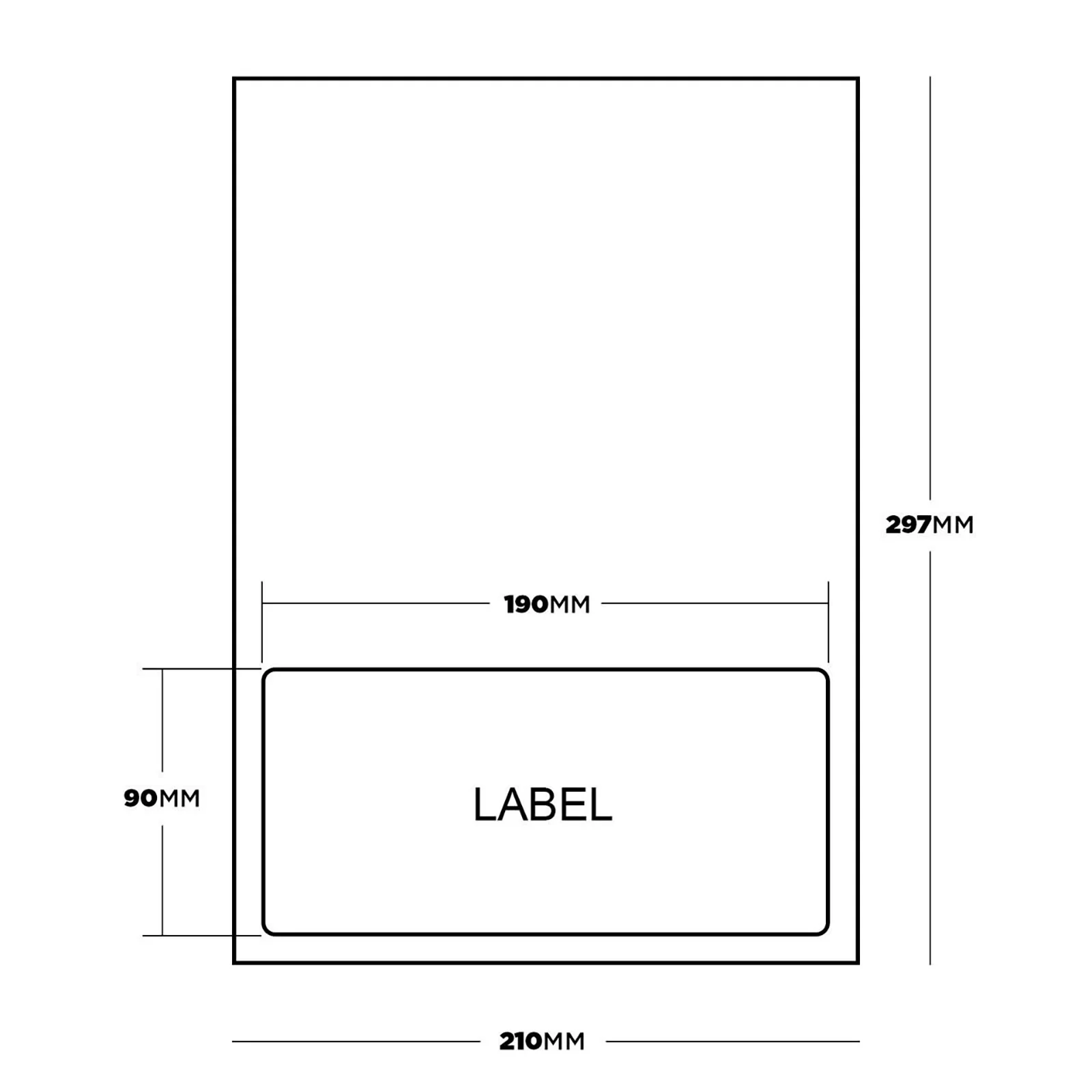 Luxelabel Matte Integrated A4 Label Paper