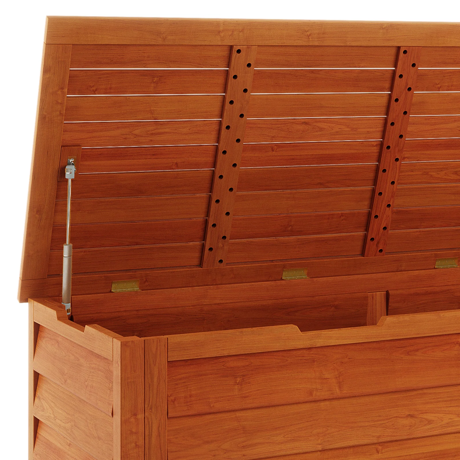 Luxo 150cm Eucalyptus Wood Outdoor Storage Box in Natural - Image 8