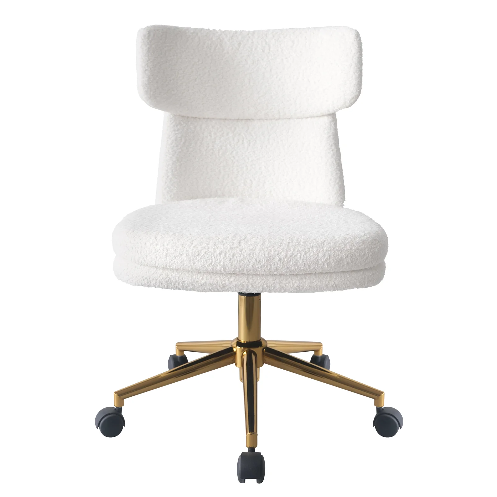 Luxo Aerona High Back Boucle Office Chair in Cream White