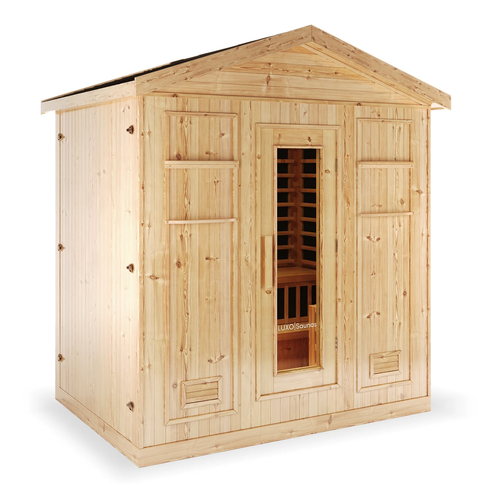 Kiima 6-Person Hybrid Infrared & Finnish Outdoor Sauna in Natural