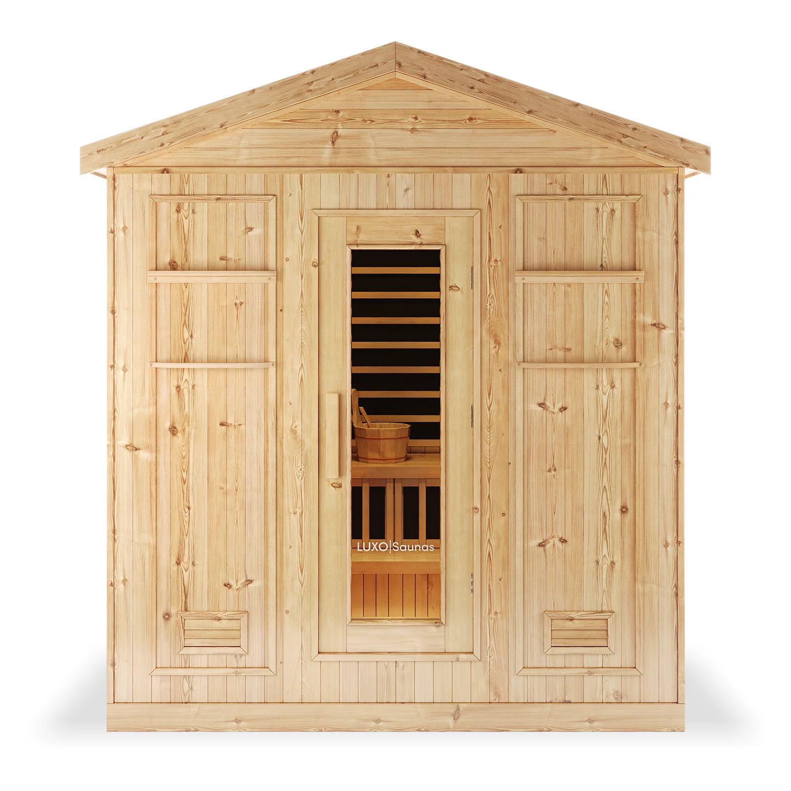 Kiima 6-Person Hybrid Infrared & Finnish Outdoor Sauna in Natural - Image 10