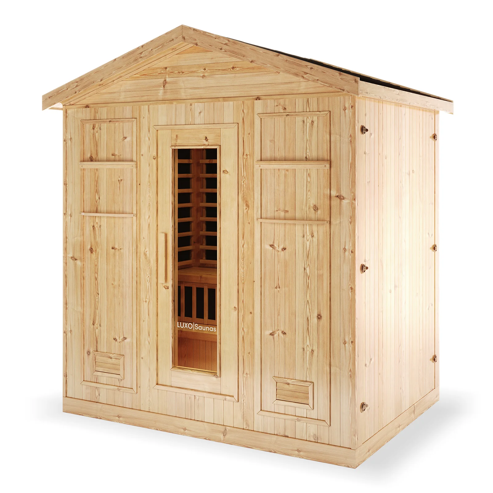 Kiima 6-Person Hybrid Infrared & Finnish Outdoor Sauna in Natural - Image 11