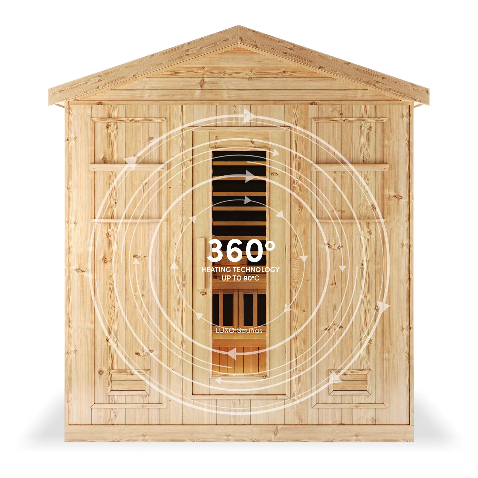 Kiima 6-Person Hybrid Infrared & Finnish Outdoor Sauna in Natural - Image 12