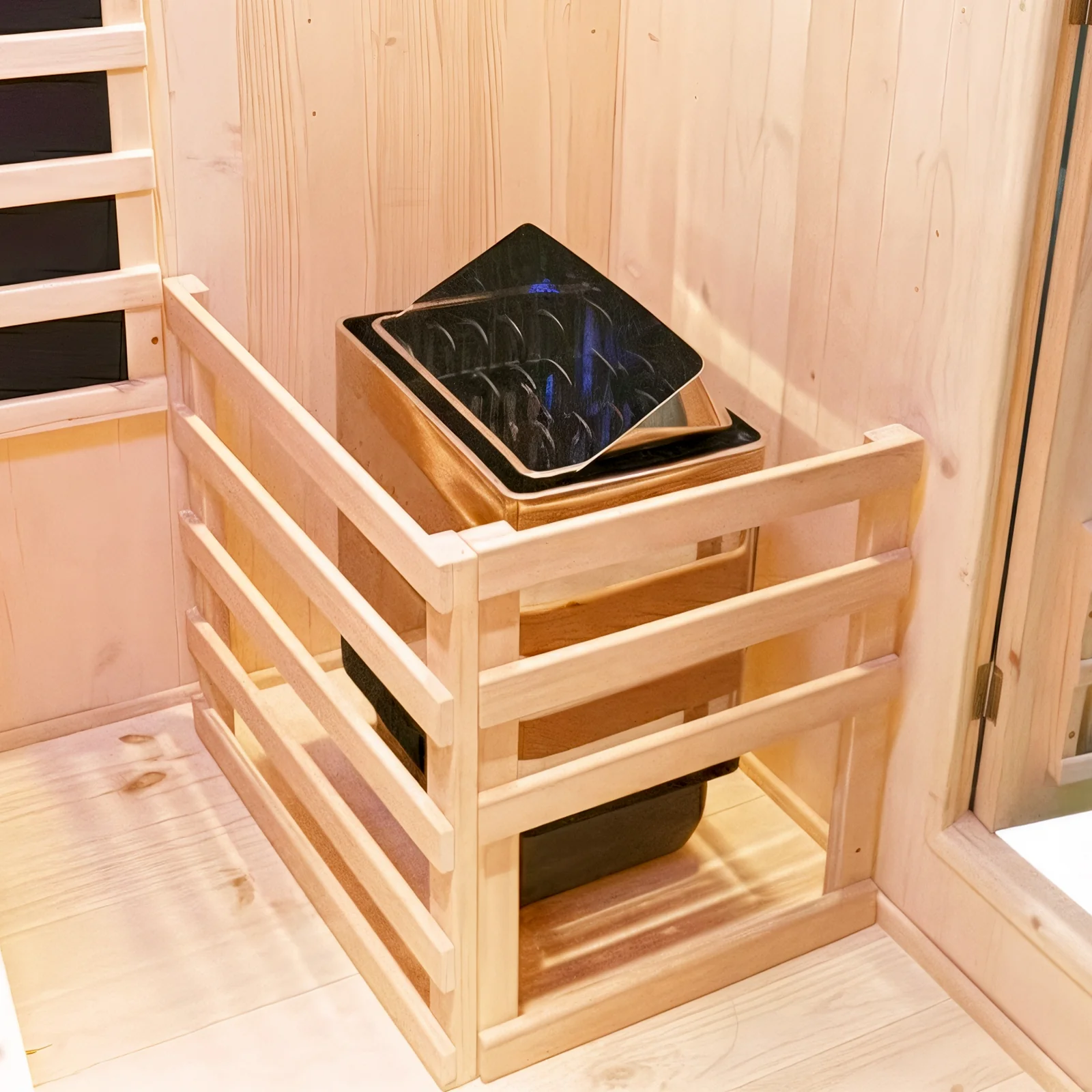 Kiima 6-Person Hybrid Infrared & Finnish Outdoor Sauna in Natural - Image 9