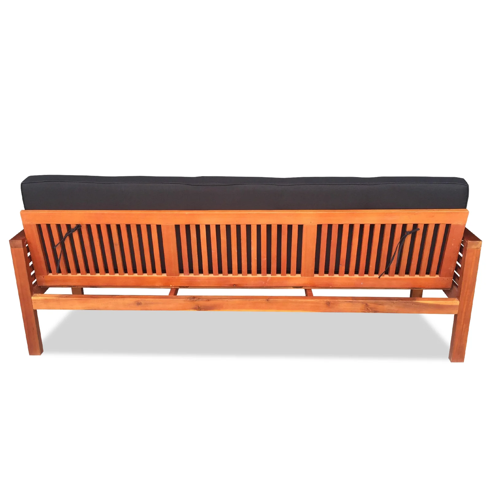 Luxo Meves Hardwood Outdoor Daybed Sofa & Cushion in Black - Image 8