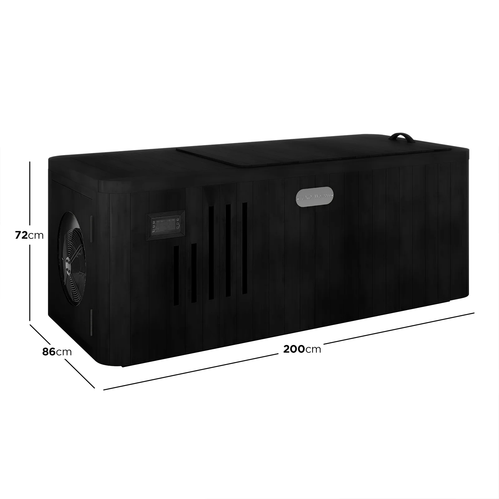Lambert 2-Person 1HP Chiller Ice Bath in Black - Image 4