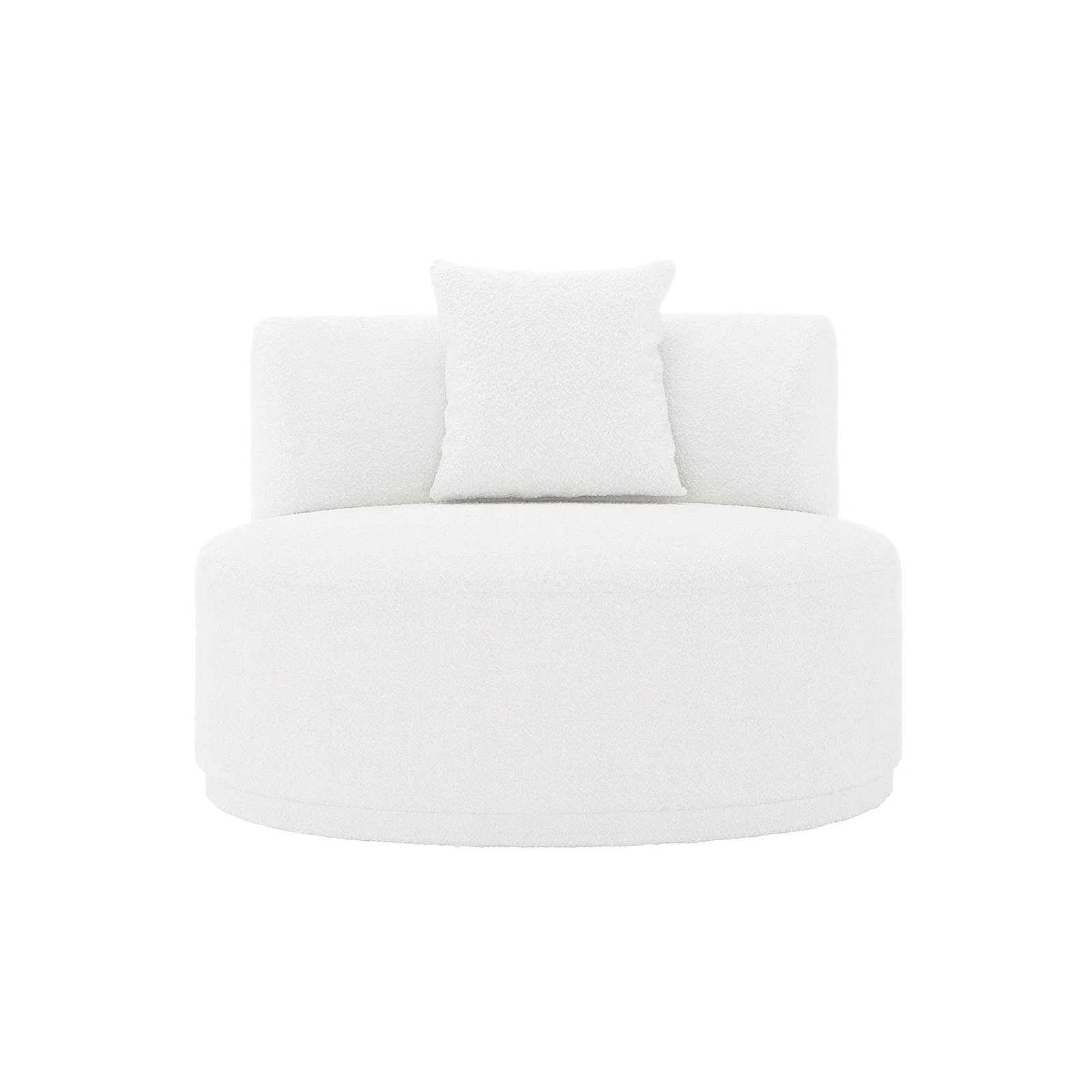 Lyana 4 Seater Boucle Sofa with Left Chaise in Cream White - Image 4
