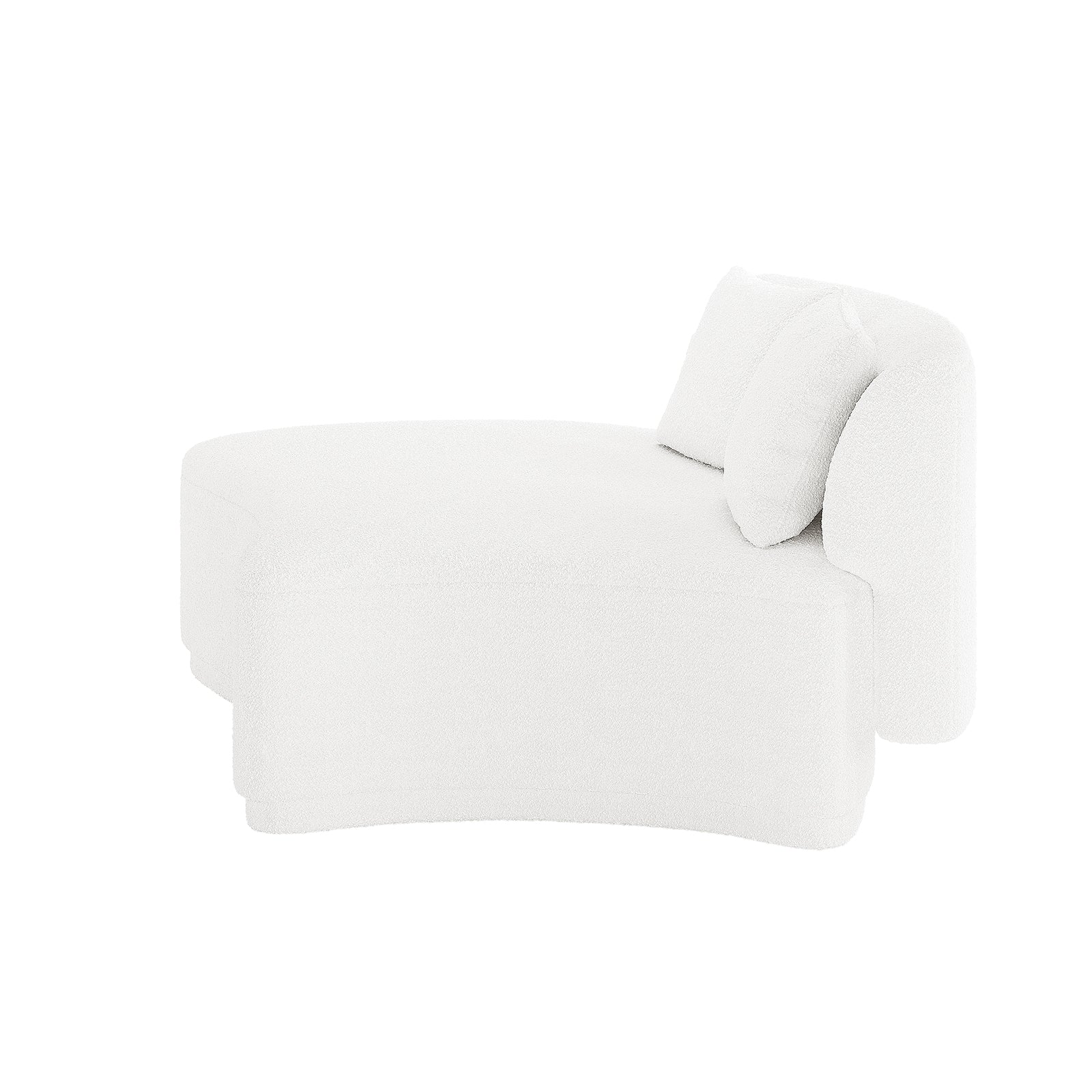 Lyana 4 Seater Boucle Sofa with Left Chaise in Cream White - Image 9