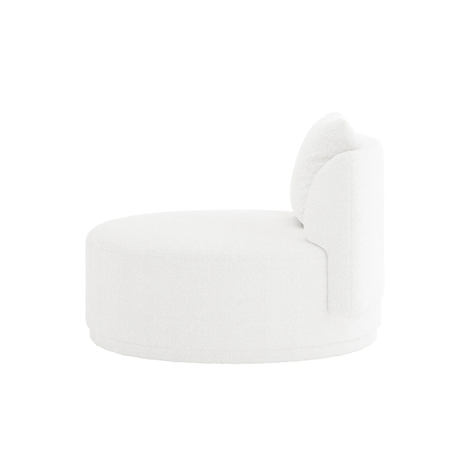 Lyana 4 Seater Boucle Sofa with Right Chaise in Cream White - Image 10