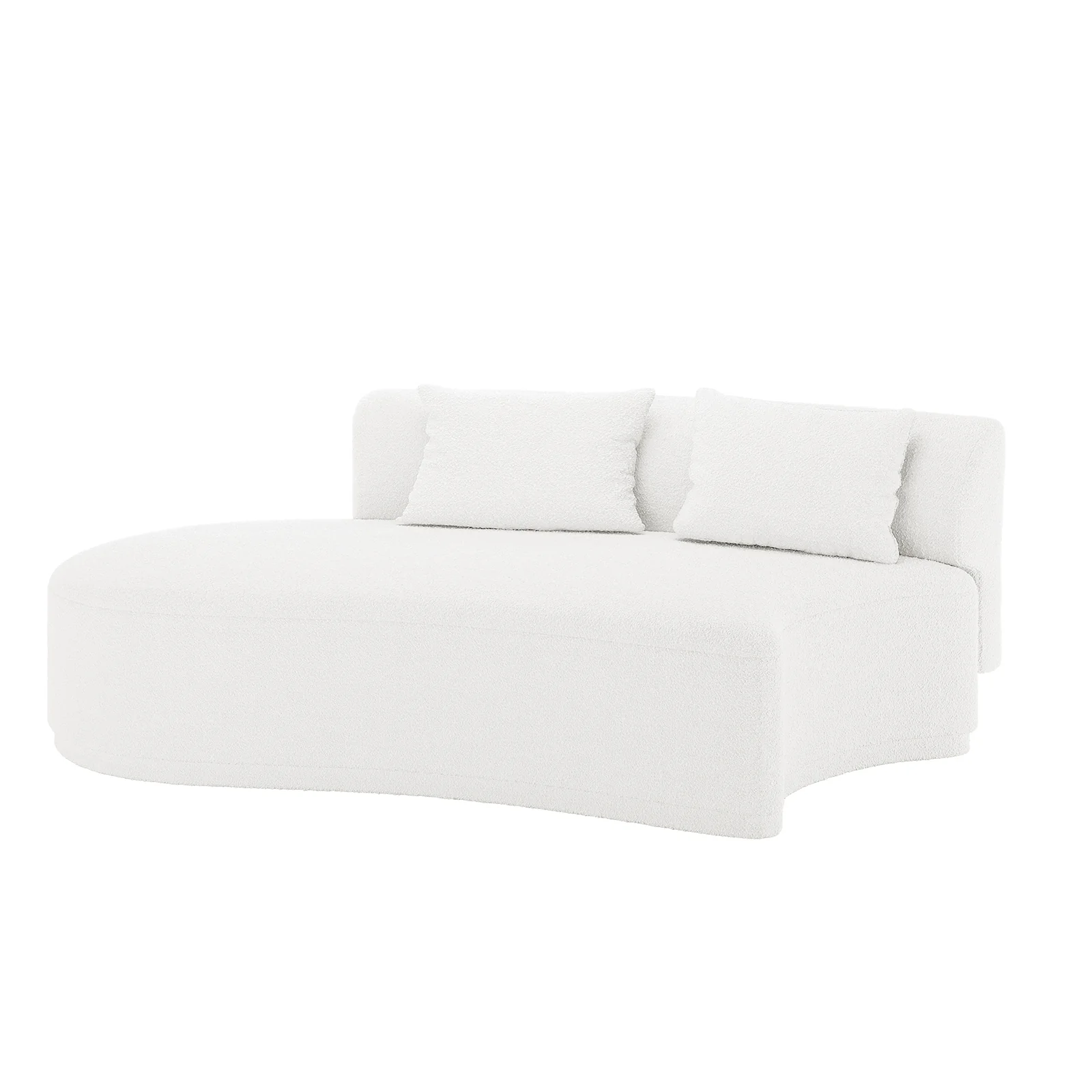 Lyana 7 Seater Boucle Sofa Set in Cream White - Image 10
