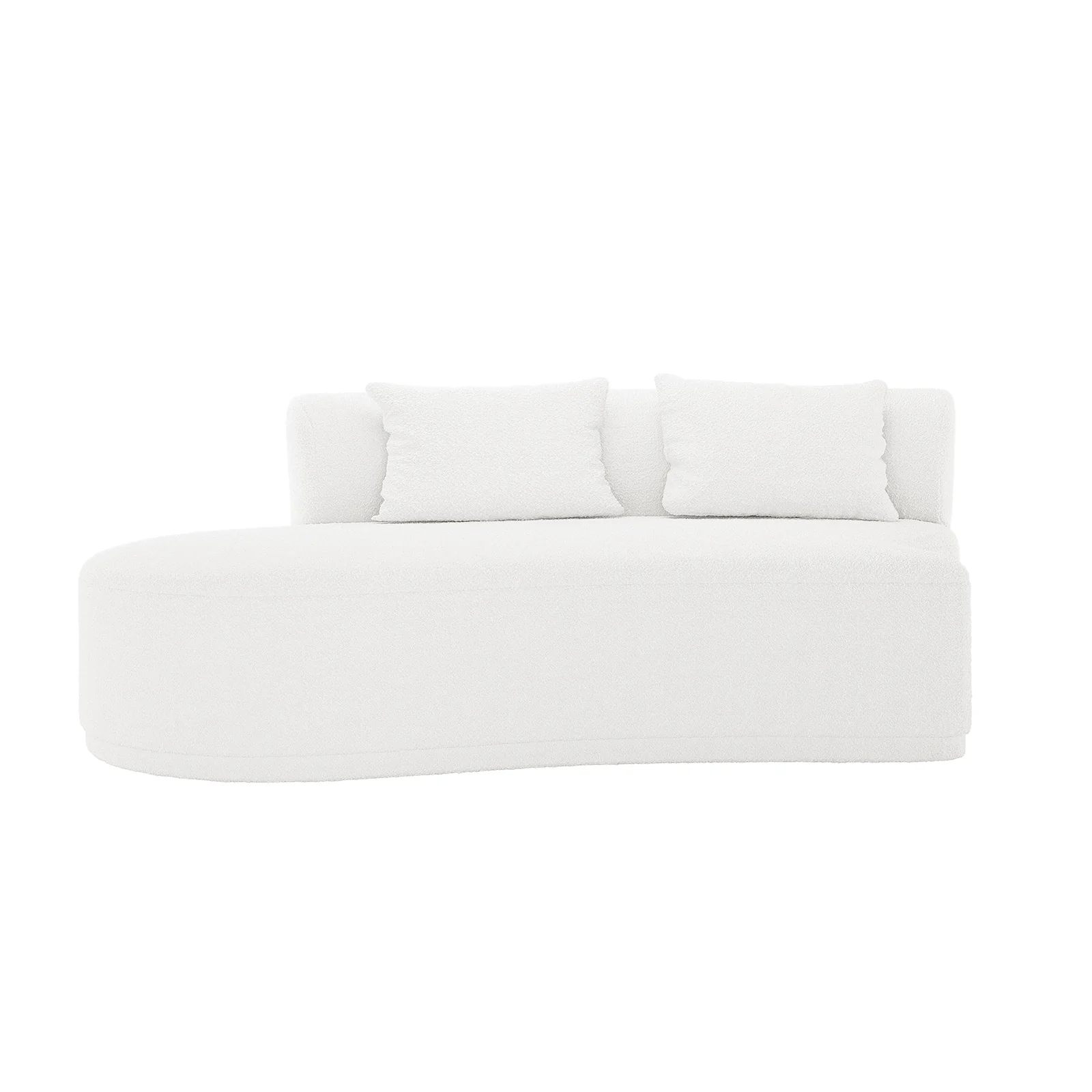 Lyana 7 Seater Boucle Sofa Set in Cream White - Image 9