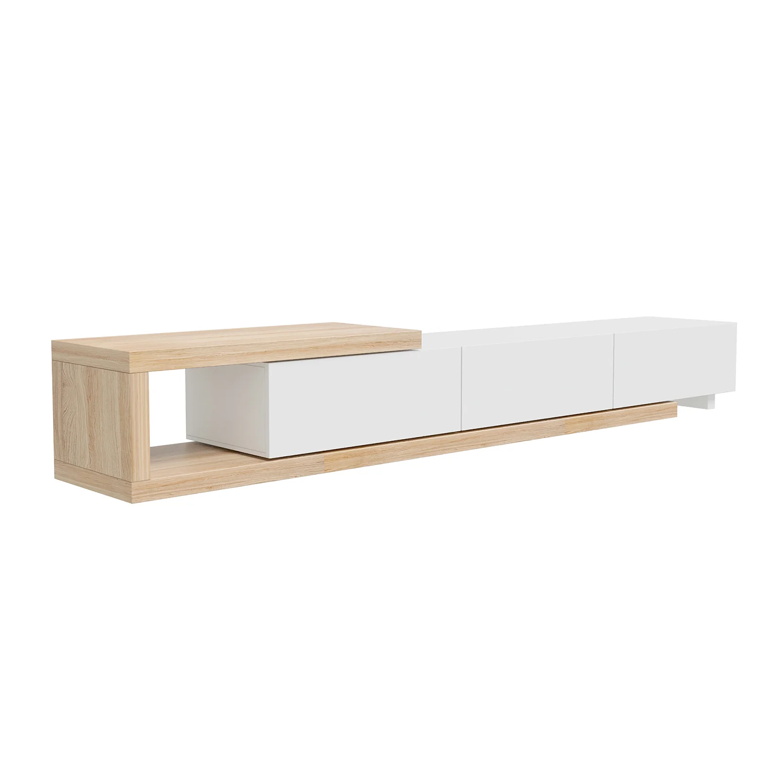 Mable Extendable Entertainment Unit Drawers White - Image 8