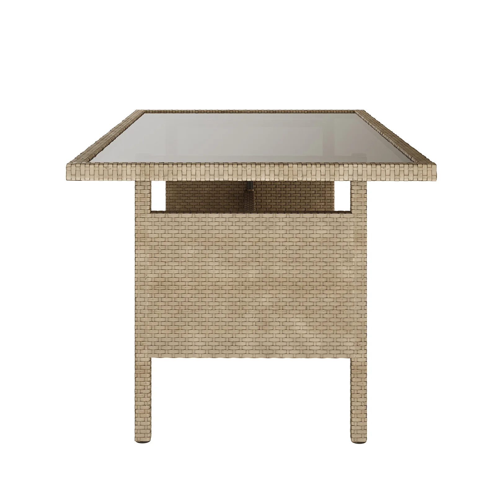 Mapa 7 Seater Wicker Outdoor Dining Sofa Set in Natural - Image 12