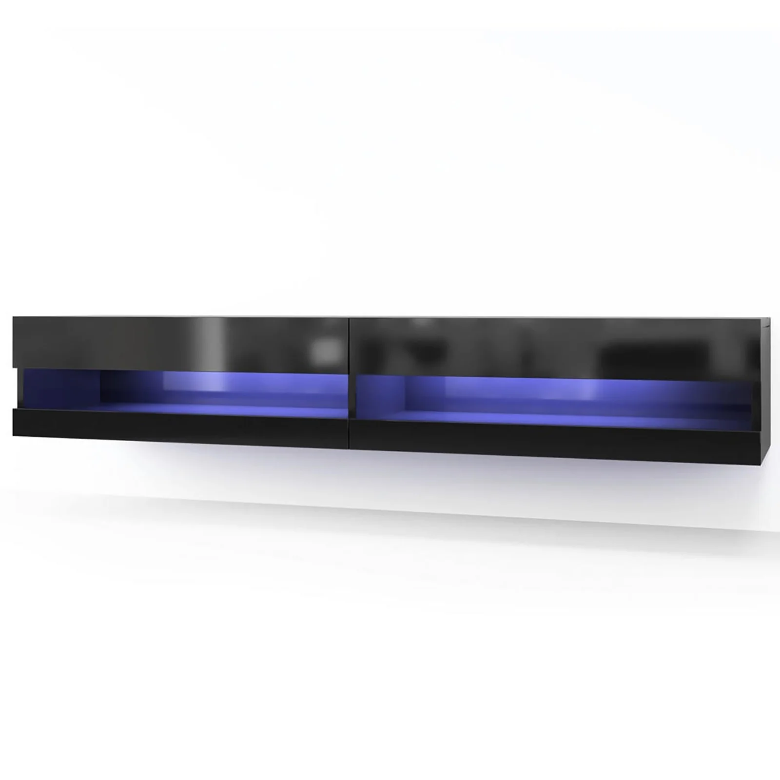 Marshall 180cm Floating LED TV Unit with Storage in Black - Image 5