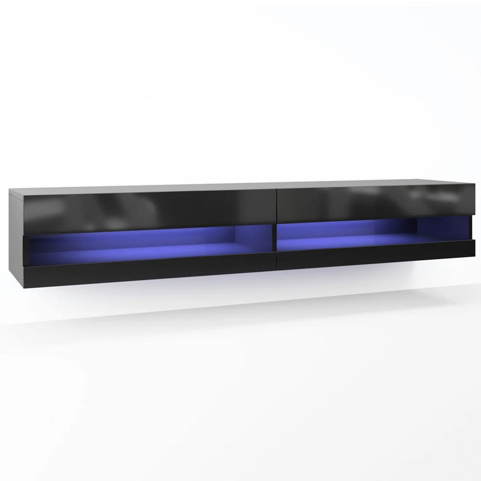 Marshall 180cm Floating LED TV Unit with Storage in Black - Image 7