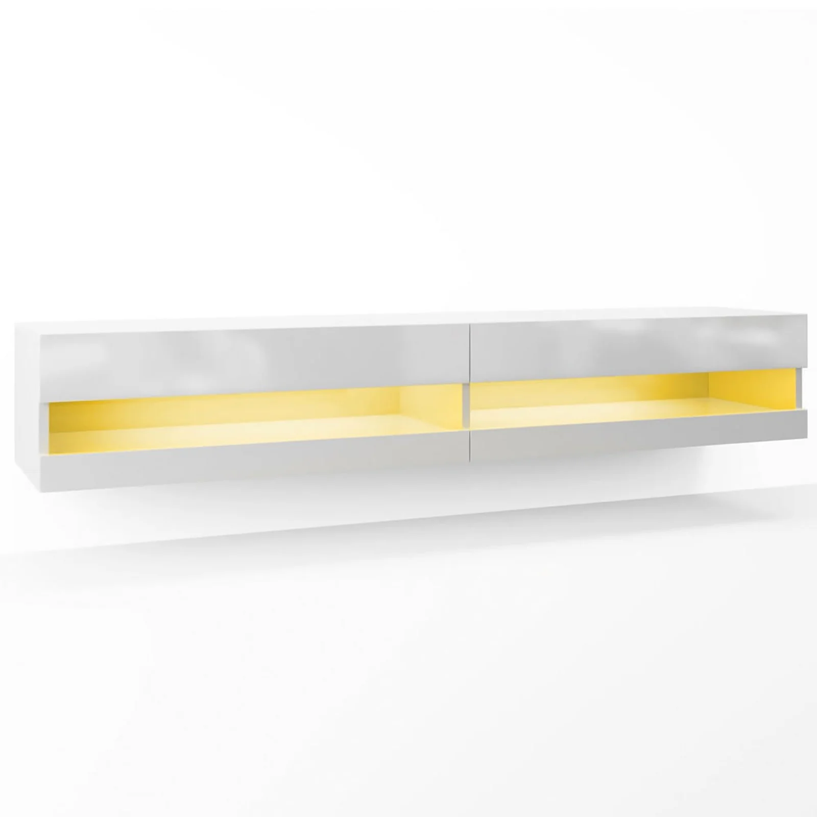 Marshall 180cm Floating LED TV Unit with Storage in White - Image 10