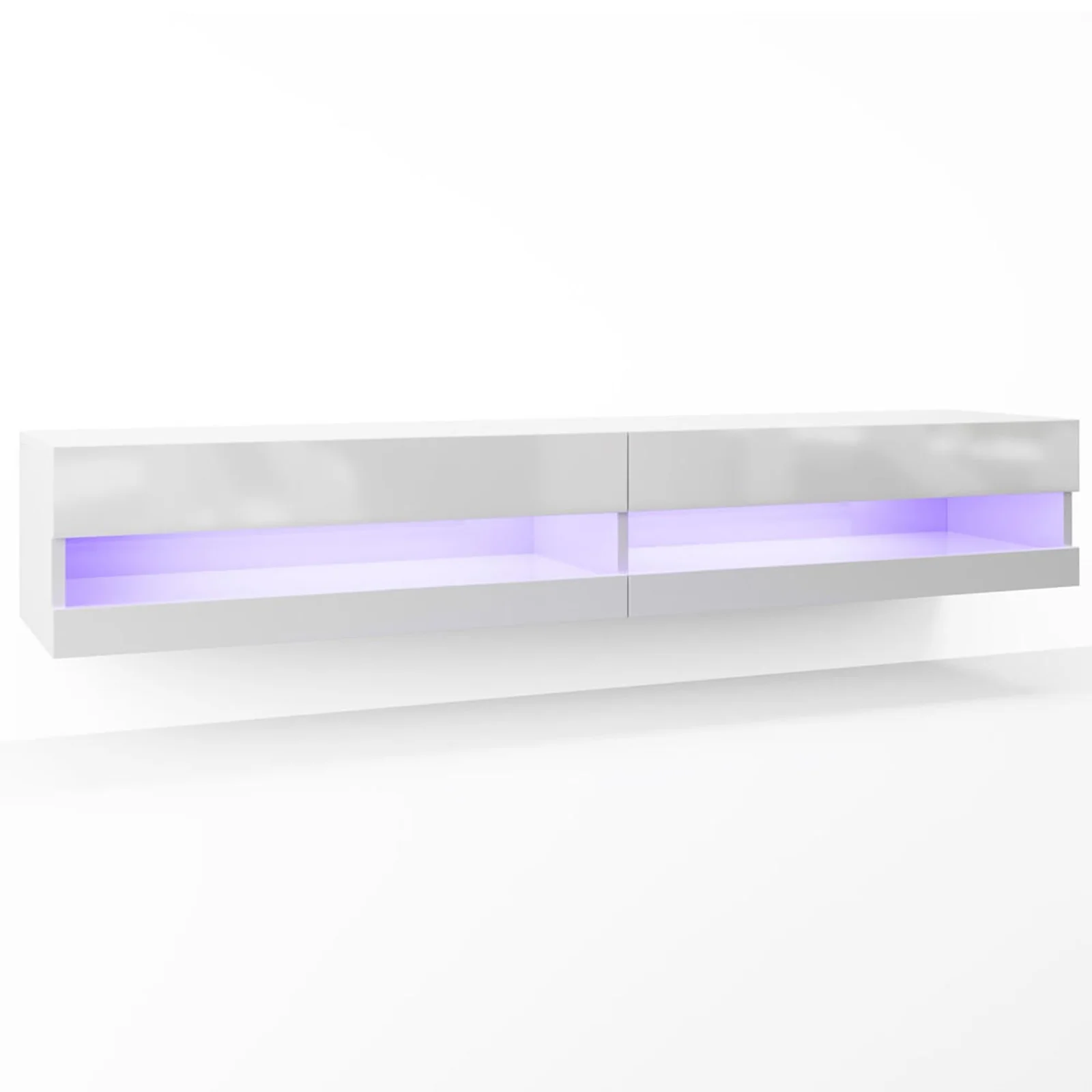 Marshall 180cm Floating LED TV Unit with Storage in White - Image 5