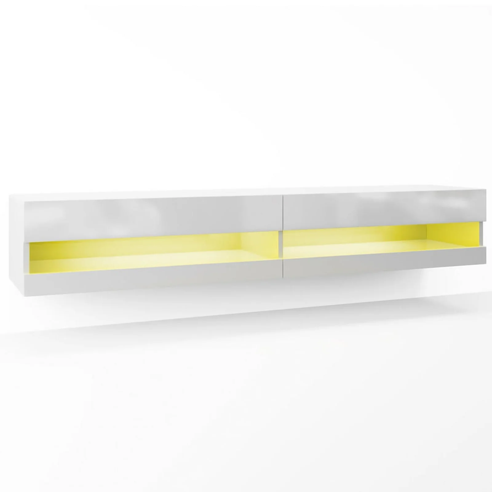 Marshall 180cm Floating LED TV Unit with Storage in White - Image 9