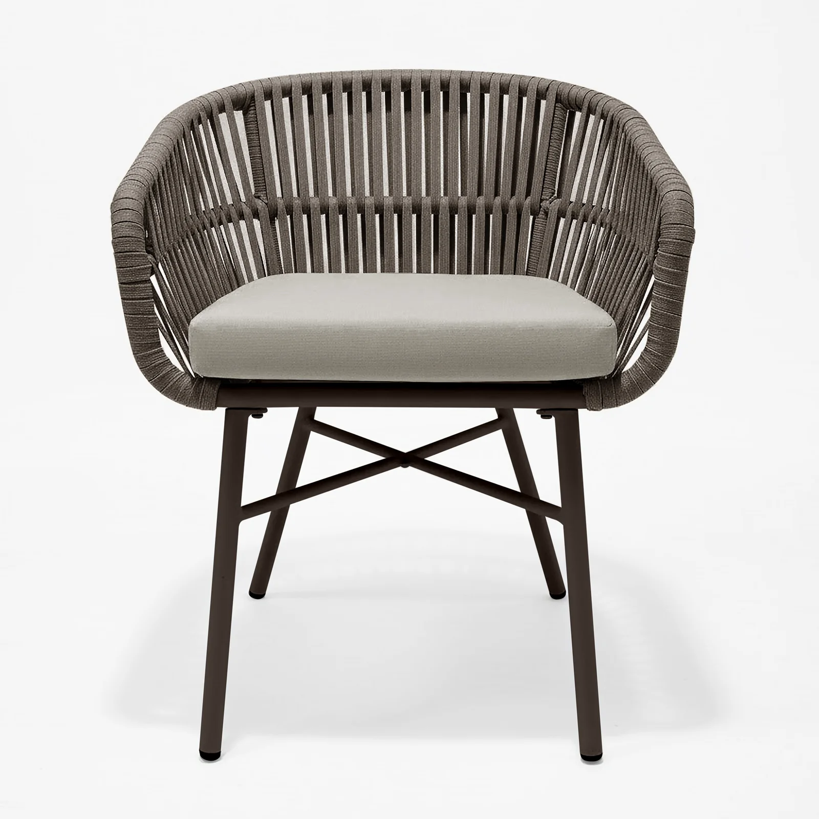 Marula Rope Outdoor Dining Chairs in Brown Set of 4 - Image 5