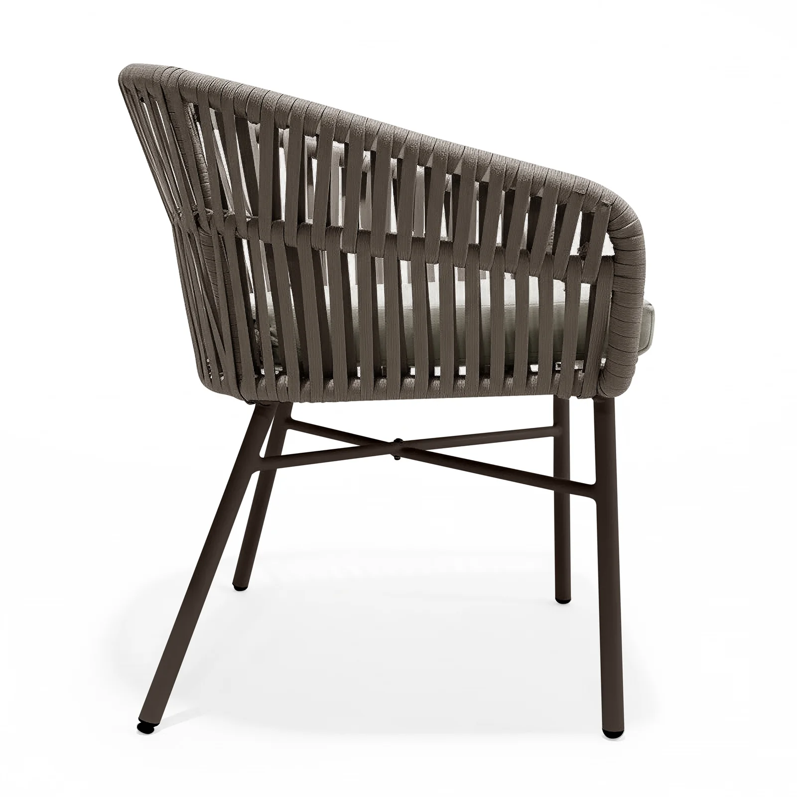 Marula Rope Outdoor Dining Chairs in Brown Set of 4 - Image 7