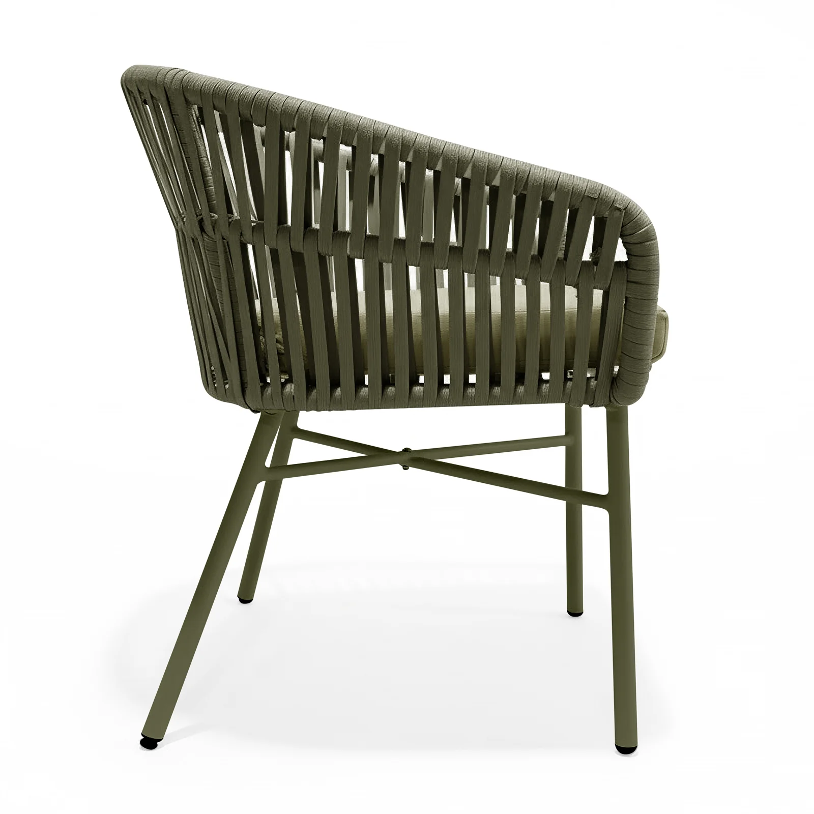 Marula Rope Outdoor Dining Chairs in Green Set of 4 - Image 7