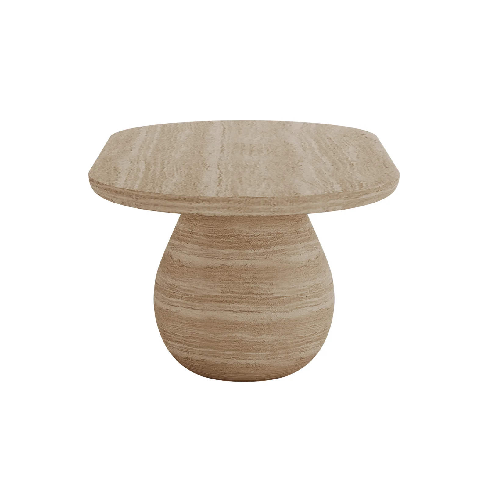 Mason 100cm Pillar Concrete Coffee Table in Beige - Image 7