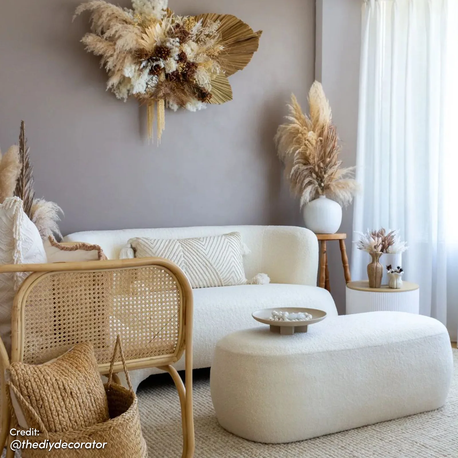 Massie 2 Seater Boucle Sofa in Cream White - Image 4