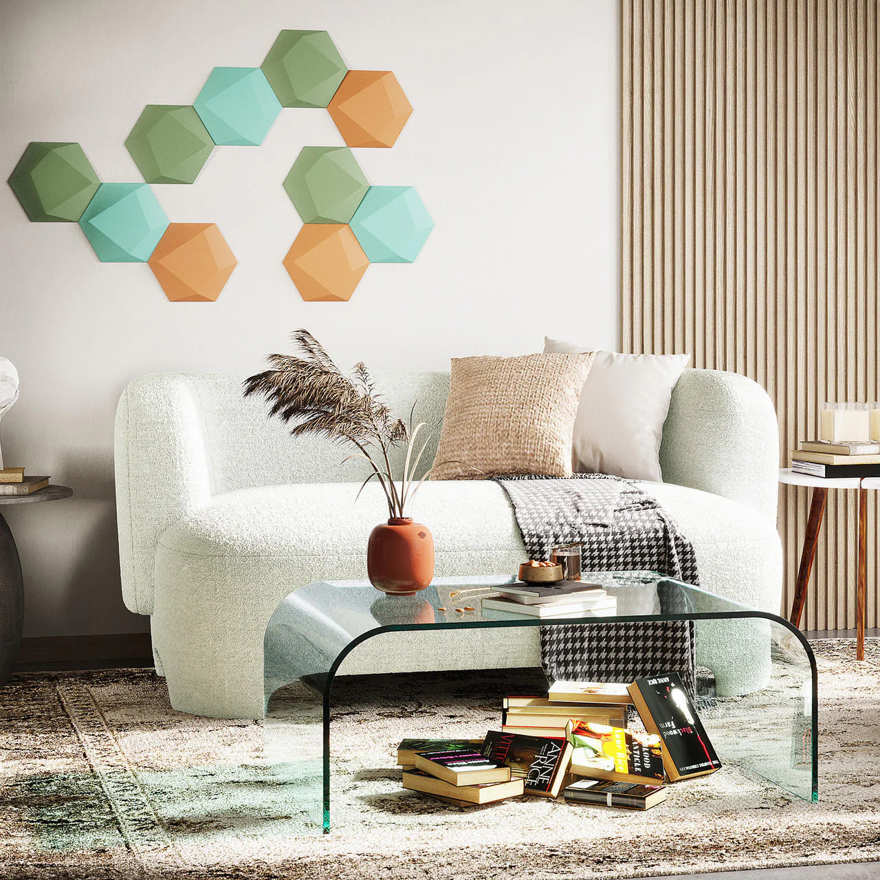 Massie 2 Seater Boucle Sofa in Cream White - Image 7