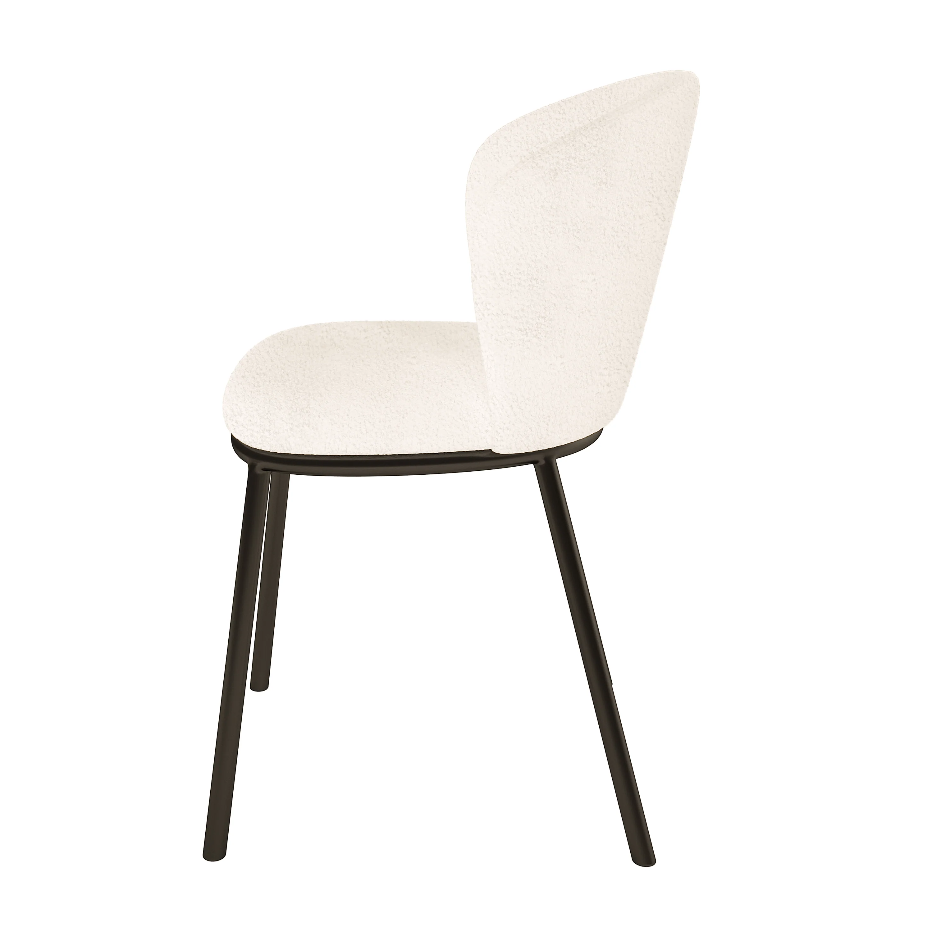 Maveri Boucle Dining Chair Set of 2 in Cream White - Image 6