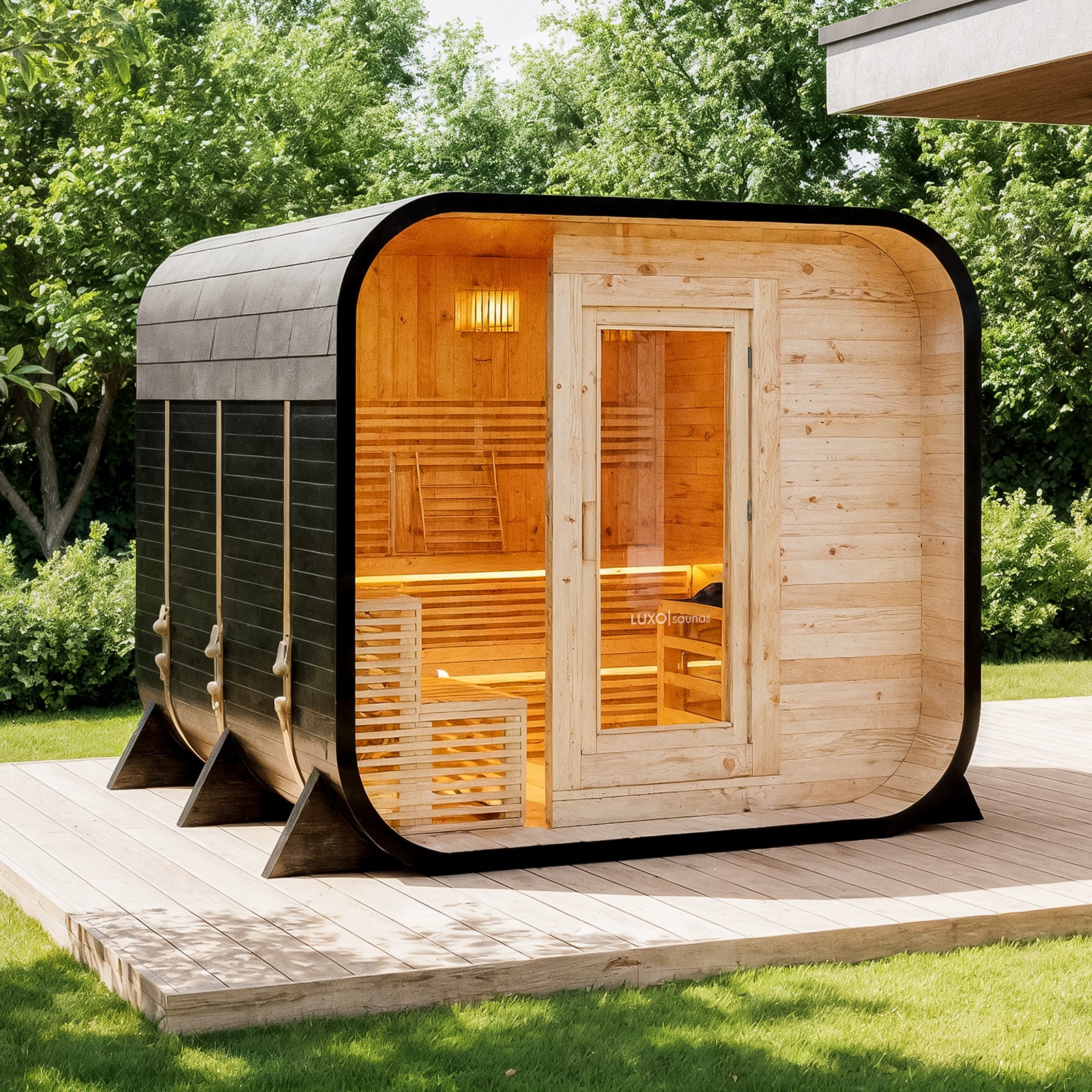Medika 8 Person Traditional Finnish Outdoor Home Sauna - Image 2
