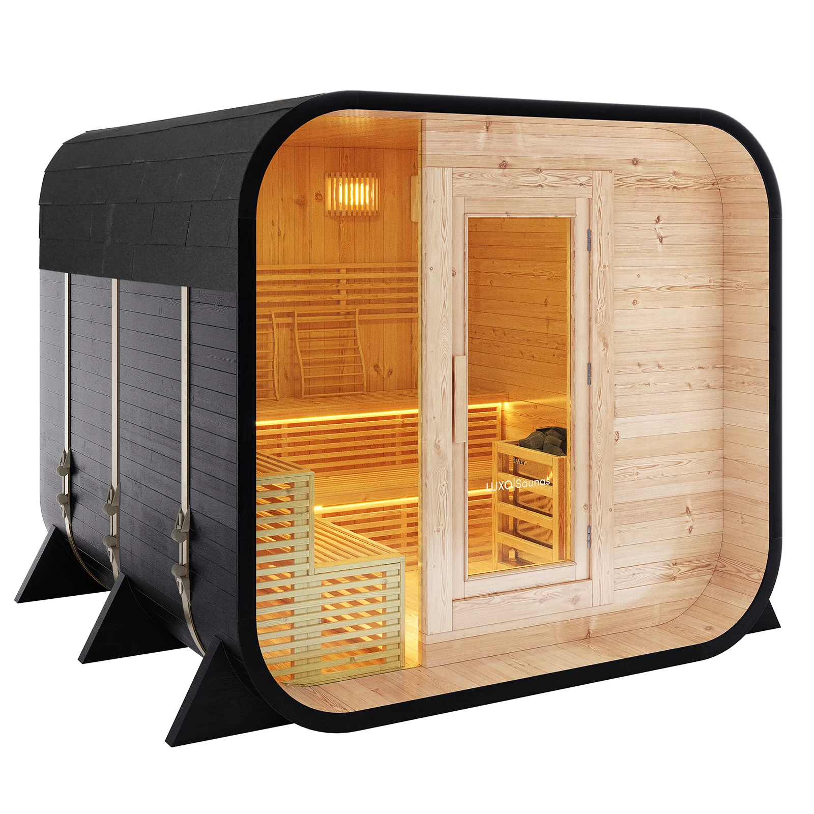 Medika 8 Person Traditional Finnish Outdoor Home Sauna - Image 6