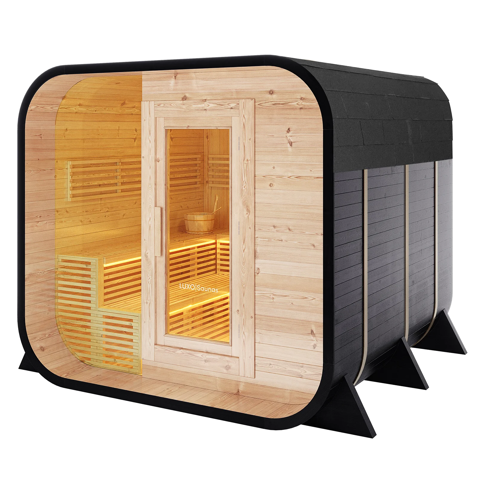 Medika 8 Person Traditional Finnish Outdoor Home Sauna - Image 8