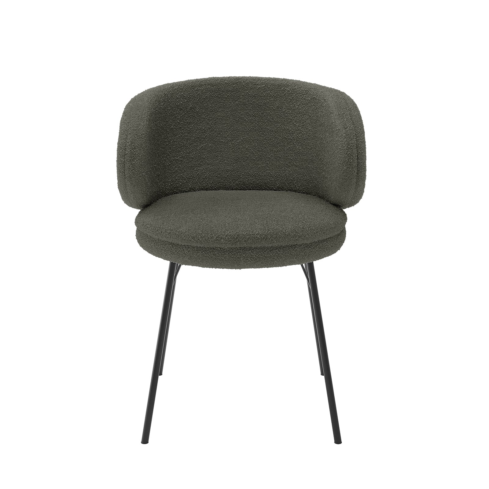 Meily Boucle Dining Chair Set of 2 in Green - Image 5
