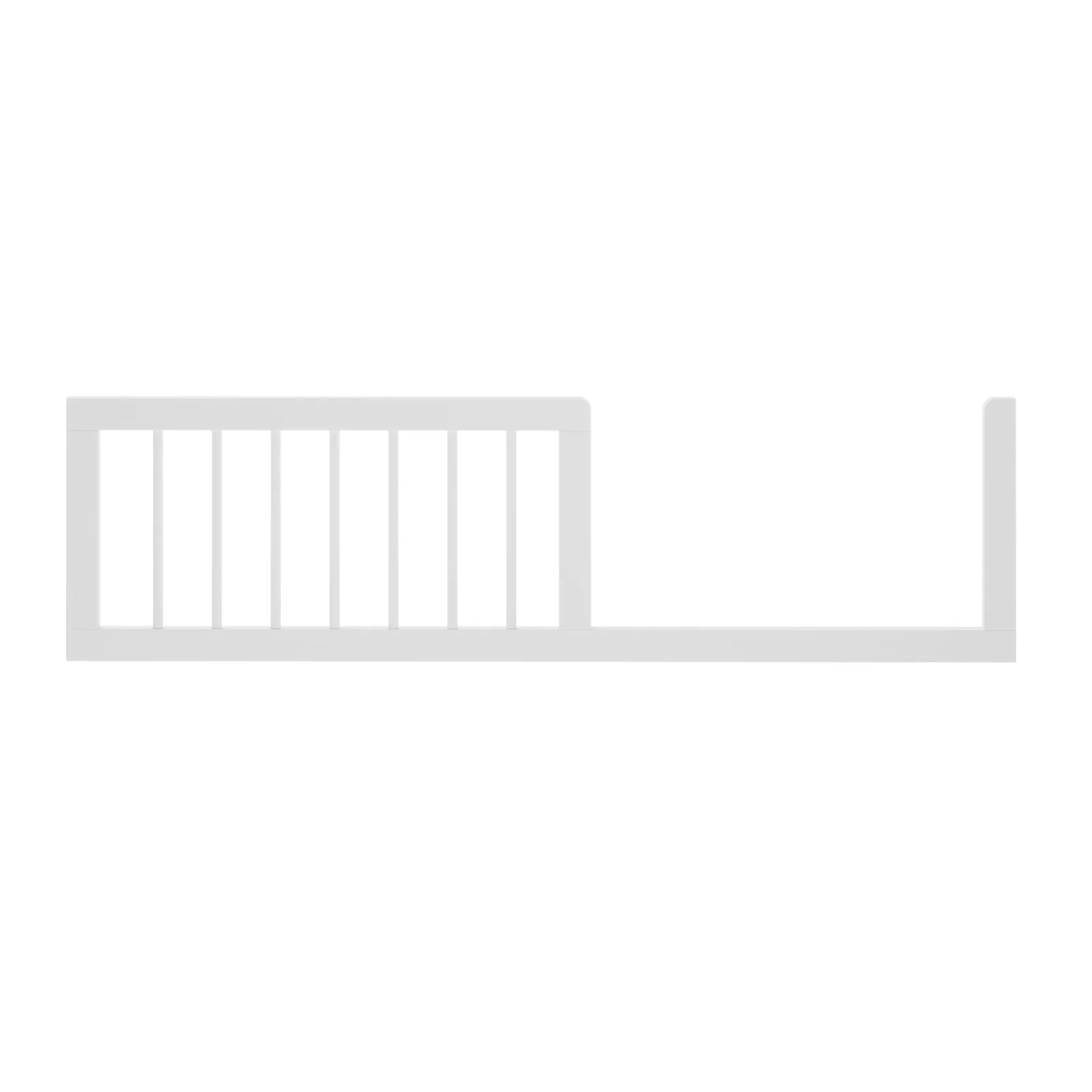 Melai Solid Pine 3-in-1 Cot to Toddler Bed Rail Kit in White